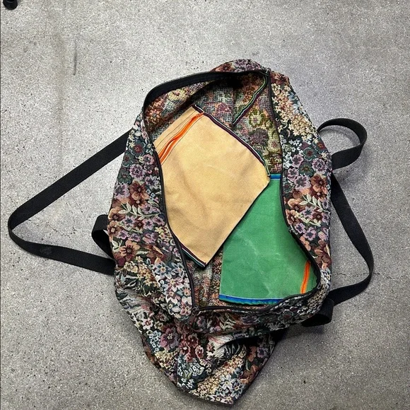 Vintage Victoria Rosenthal Design Floral Tapestry Weekender Bag - Picture 13 of 16